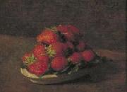 Henri Fantin-Latour, Aardbeien in een aardewerk schoteltje